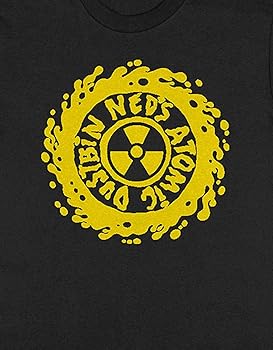 Amazon.com: Neds Atomic Dustbin T Shirt Yellow Classic Band Logo